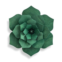 Lovi Decorative Wooden Flower - 48cm - dark green