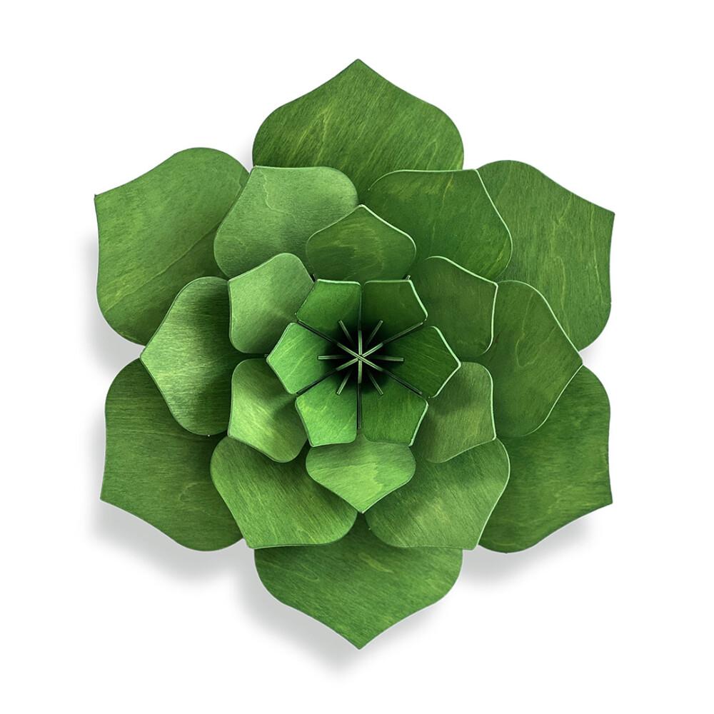 Lovi Decorative Wooden Flower - 48cm - forest green