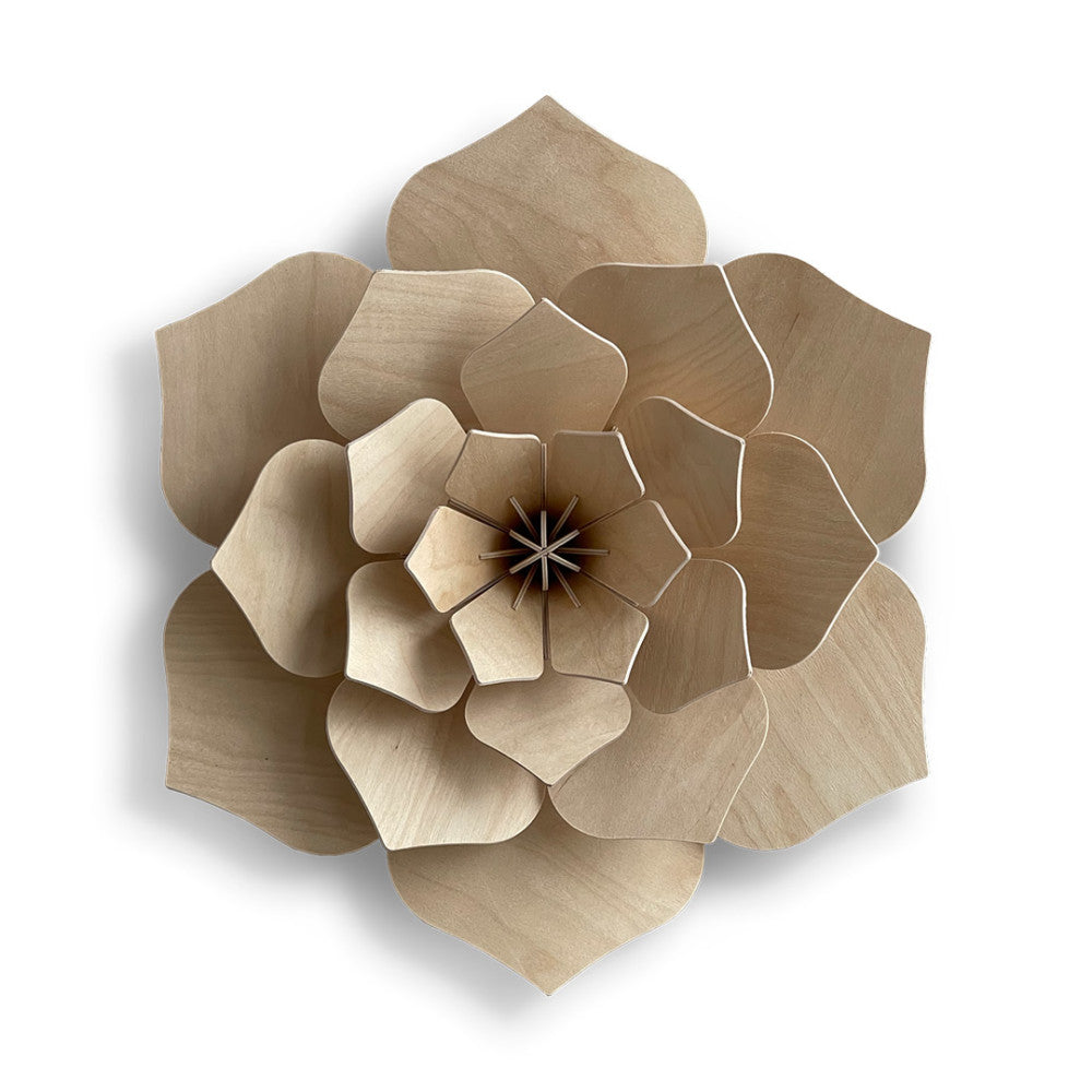Lovi Decorative Wooden Flower - 48cm - natural wood