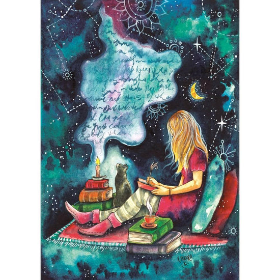 Magnolia The Poet Kat Fedora 1000pc Jigsaw Puzzle