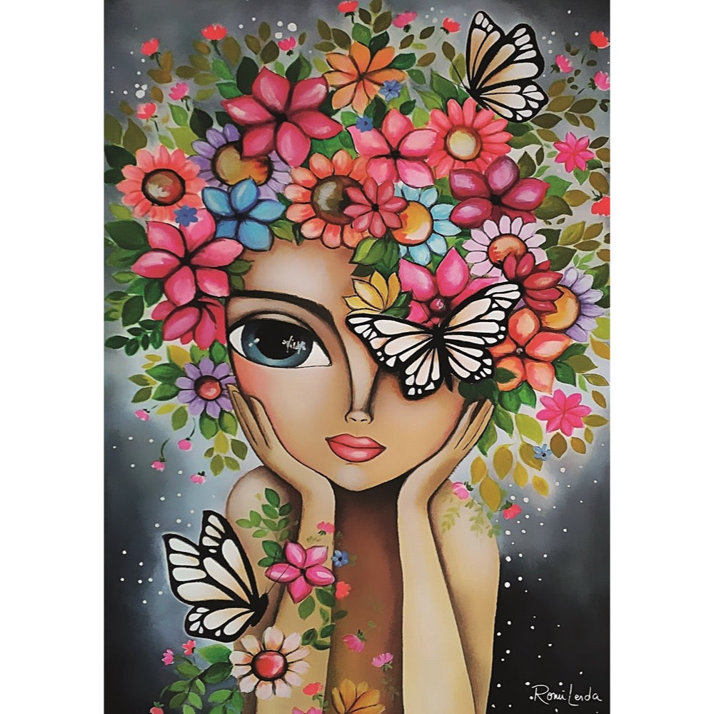Magnolia Lady with Flowers Romi Lerda Special Edition 1000pc Jigsaw Puzzle