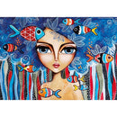 Magnolia Lady with Fish Romi Lerda Special Edition 1000pc Jigsaw Puzzle