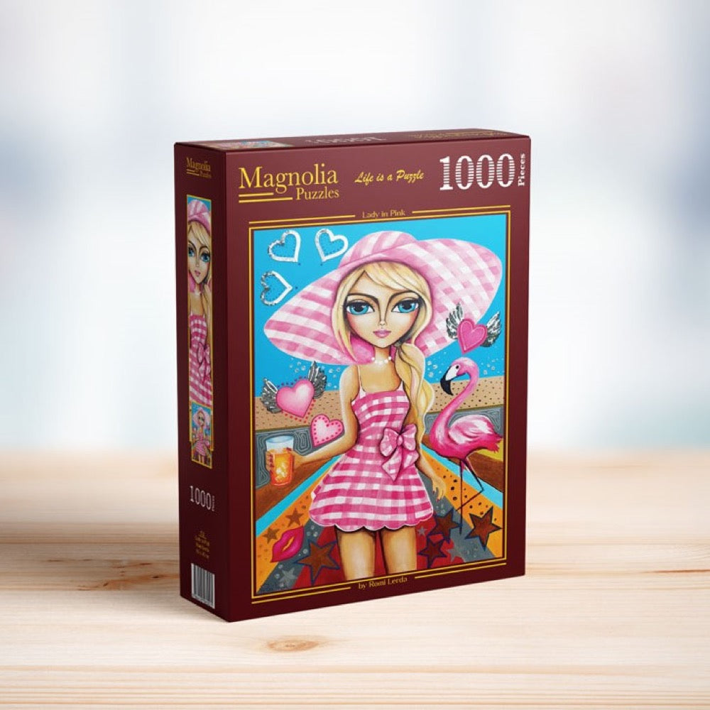 Magnolia Lady in Pink Romi Lerda 1000pc Jigsaw Puzzle