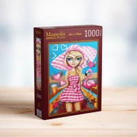 Magnolia Lady in Pink Romi Lerda 1000pc Jigsaw Puzzle