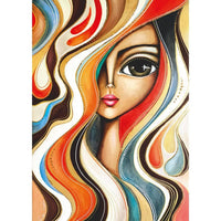 Magnolia Wavy Hair Girl Romi Lerda 1000pc Jigsaw Puzzle