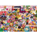 Magnolia Cat Crowd Lauren Lowen Special Edition 1000pc Jigsaw Puzzle