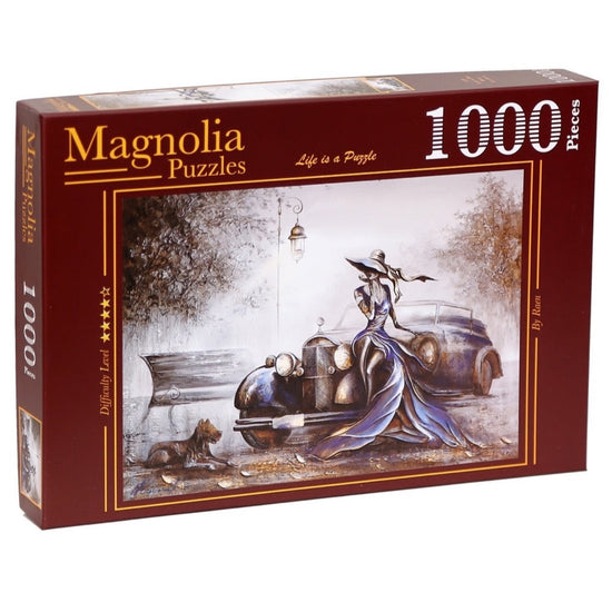 Magnolia Lady in Blue Raen Special Edition 1000pc Jigsaw Puzzle
