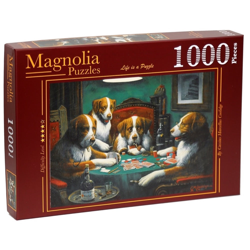 Magnolia Dogs Playing Poker 1000pc Jigsaw Puzzle