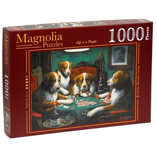 Magnolia Dogs Playing Poker 1000pc Jigsaw Puzzle