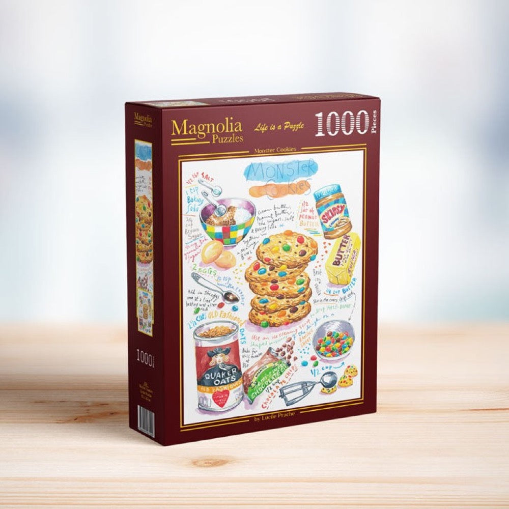 Magnolia Monster Cookies Lucile Prache 1000pc Jigsaw Puzzle