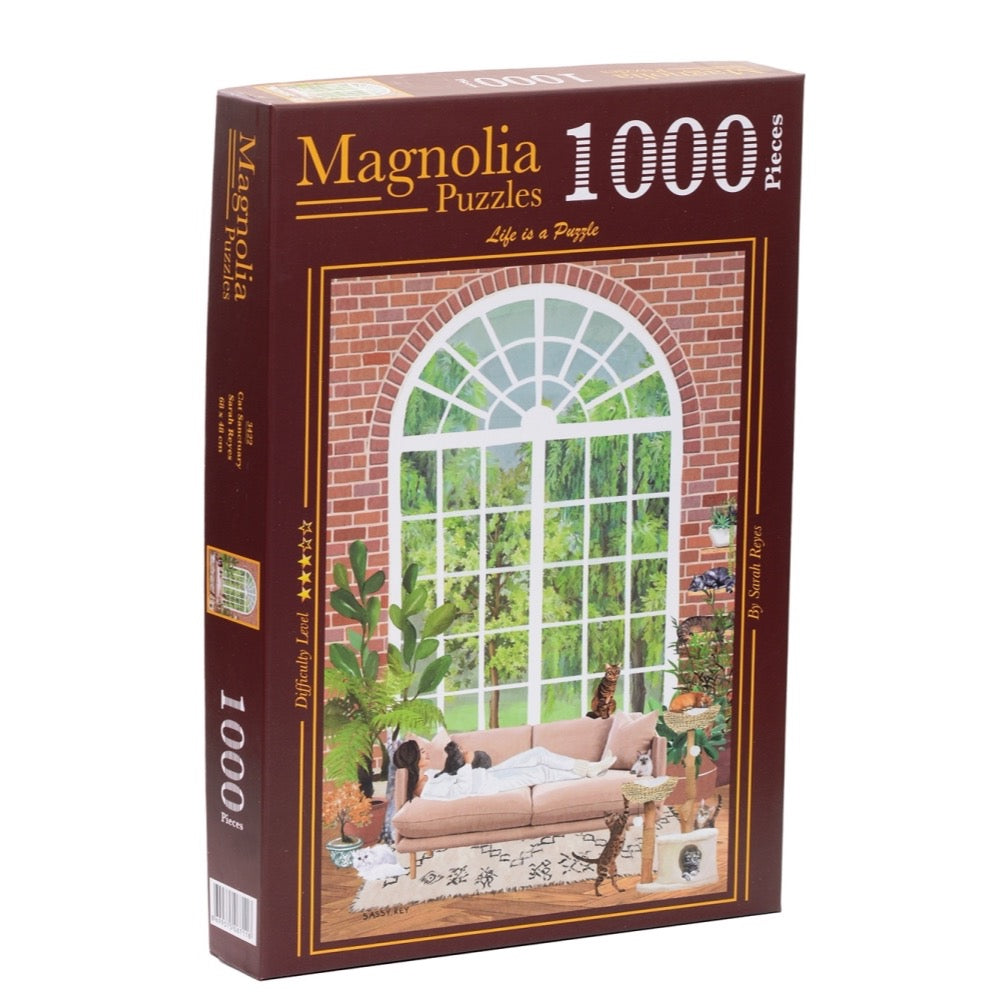 Magnolia Cat Sanctuary Sarah Reyes Special Edition 1000pc Jigsaw Puzzle