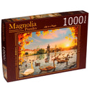 Magnolia Swans Near Charles Bridge 1000pc Jigsaw Puzzle