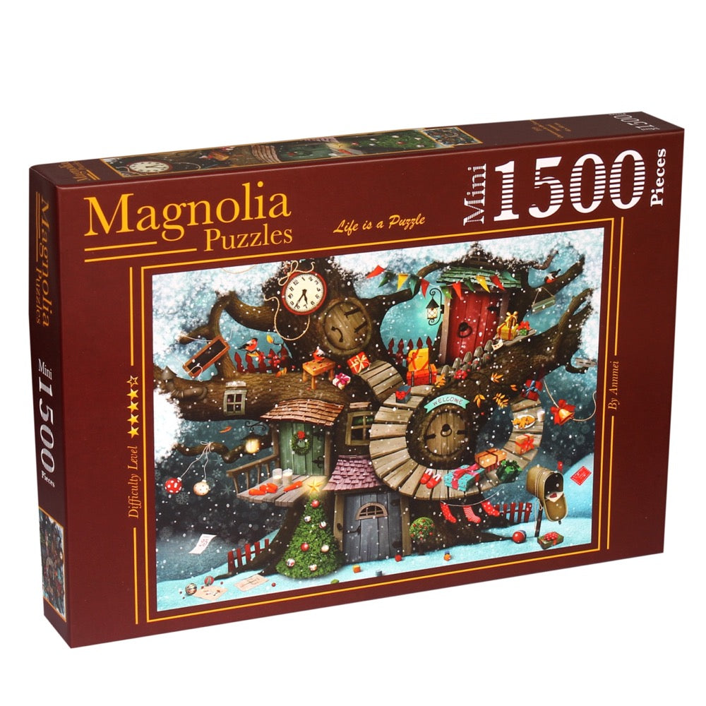 Magnolia Puzzle Christmas in the Forest 1500pc Mini Jigsaw Puzzle