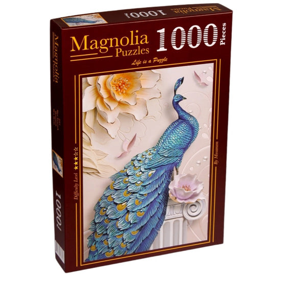 Magnolia Blue Peacock 1000pc Jigsaw Puzzle