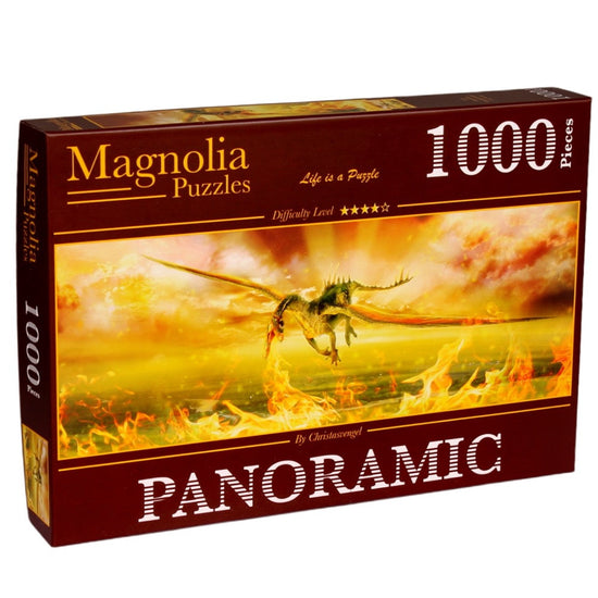 Magnolia Firedrake Panoramic 1000pc Jigsaw Puzzle