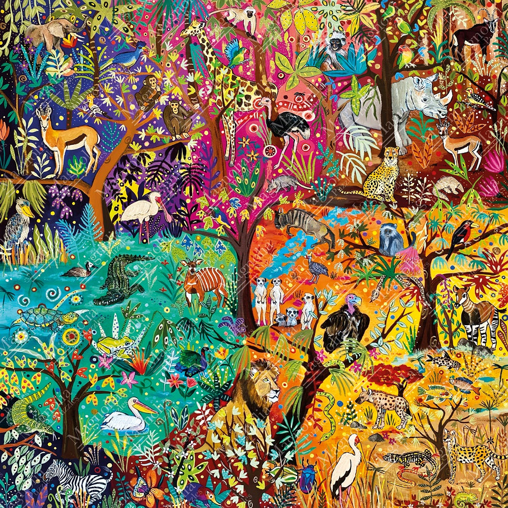 Magnolia Rainbow Safari Magali Modoux Special Edition 1000pc Jigsaw Puzzle
