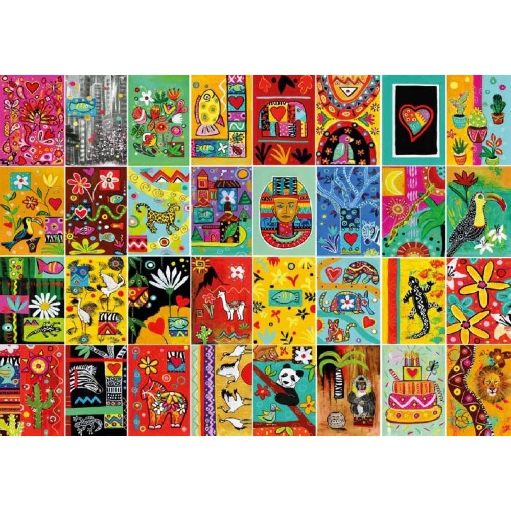 Magnolia Popart Mosaic Magali Modoux 1000pc Jigsaw Puzzle