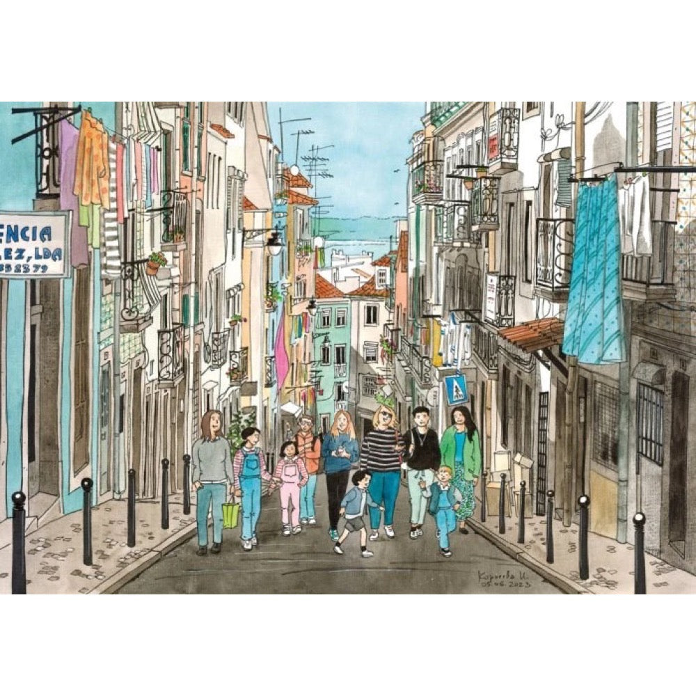 Magnolia Walk in Lisbon Inna Korneeva 1000pc Jigsaw Puzzle