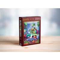 Magnolia Girl & Cats Evgenia Lumfur 1000pc Jigsaw Puzzle