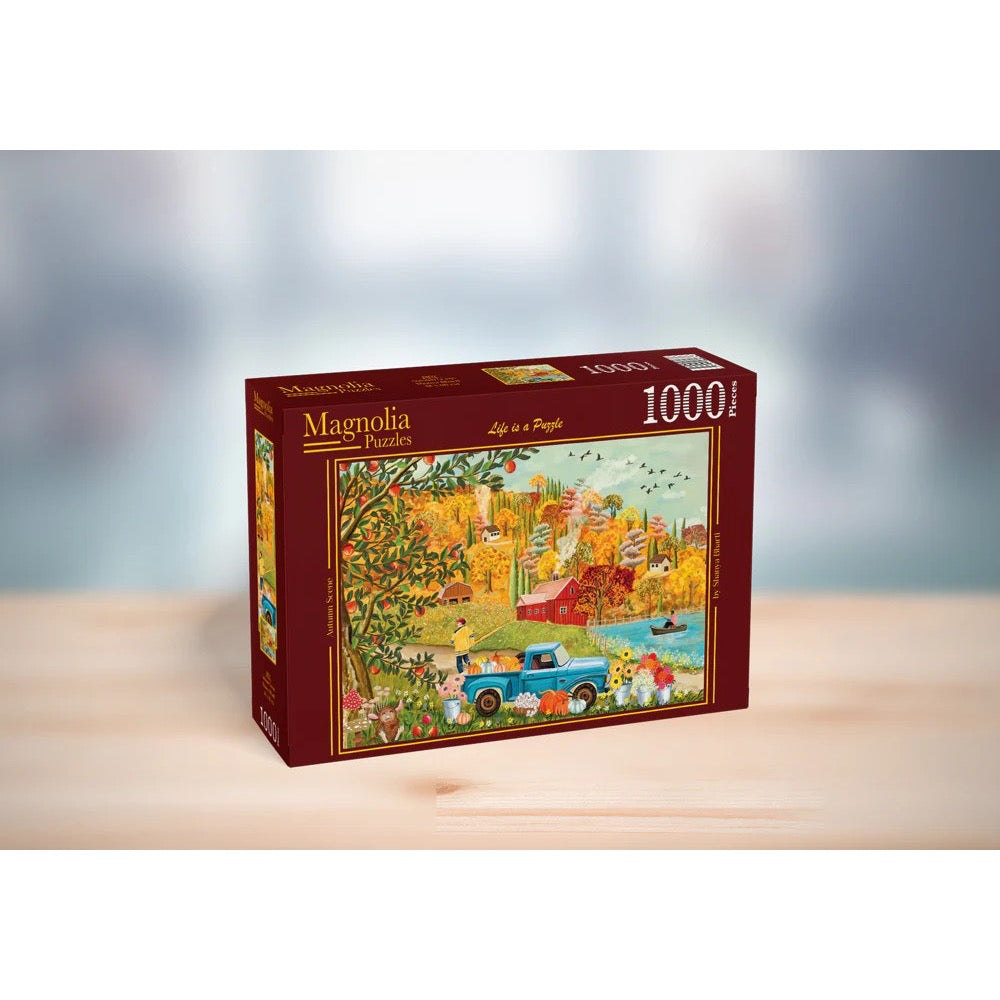 Magnolia Autumn Scene Shanya Bharti 1000pc Jigsaw Puzzle