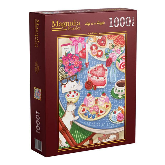 Magnolia Cat Feast Shanya Bharti 1000pc Jigsaw Puzzle