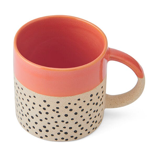Mikasa 390 ml Wax Resist Mug – Orange Glaze