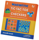 Tic Tac Toe & Checkers - Dino - Croc Creek Magnetic Games
