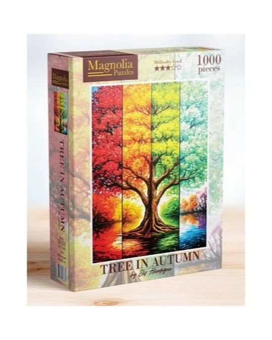 Magnolia Tree in Autumn Elif Hurdogan Special Edition 1000pc Jigsaw Puzzle
