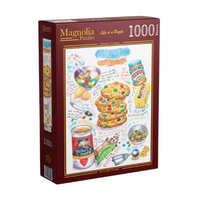 Magnolia Monster Cookies Lucile Prache 1000pc Jigsaw Puzzle