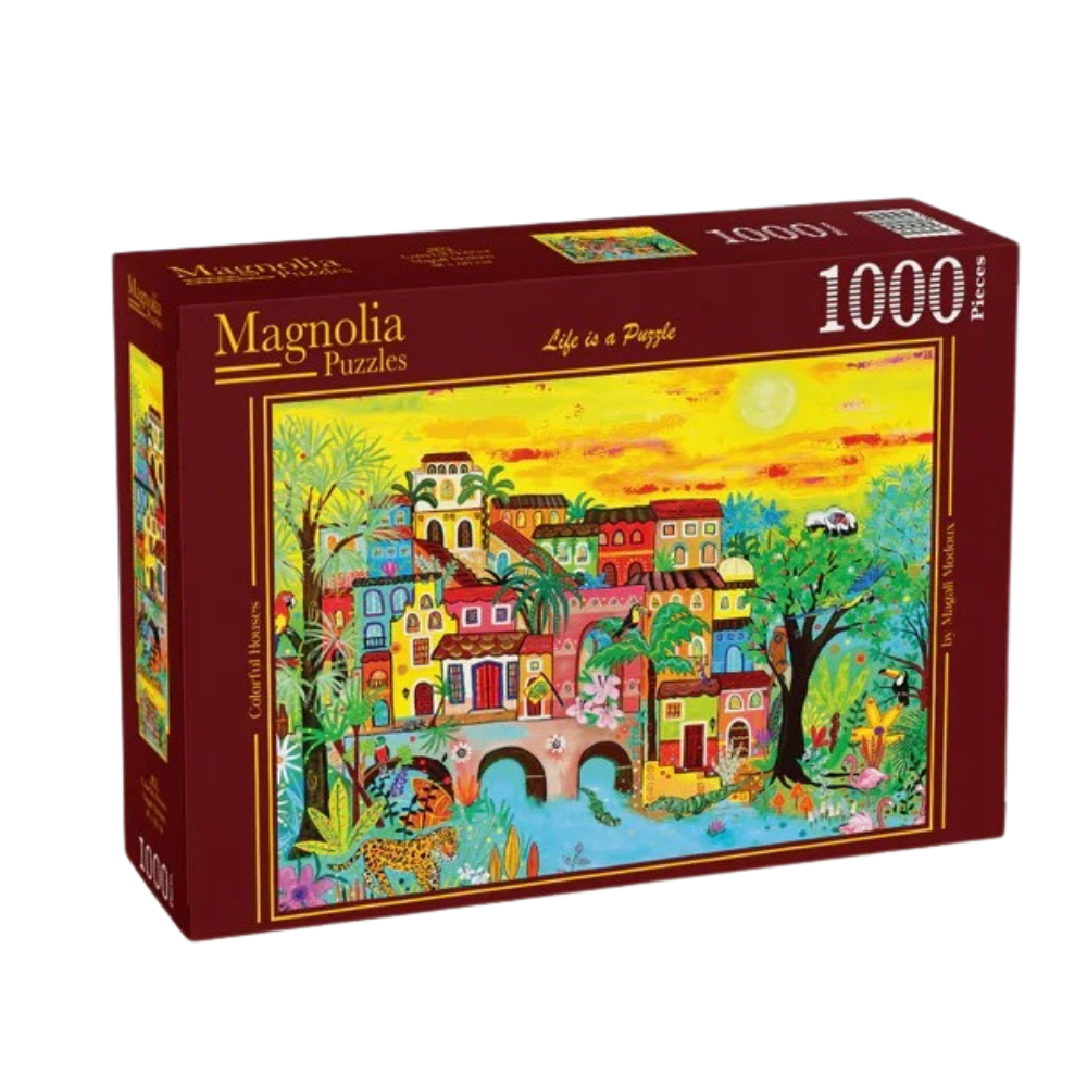 Magnolia Houses in the Forest Magali Modoux 1000pc Jigsaw Puzzle