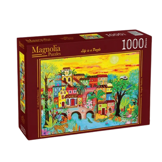 Magnolia Houses in the Forest Magali Modoux 1000pc Jigsaw Puzzle