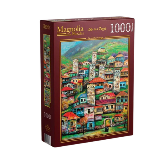 Magnolia Beautiful Village David Martiashvili 1000pc Jigsaw Puzzle