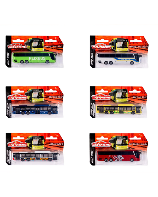 Majorette City MAN Buses Toy Vehicle