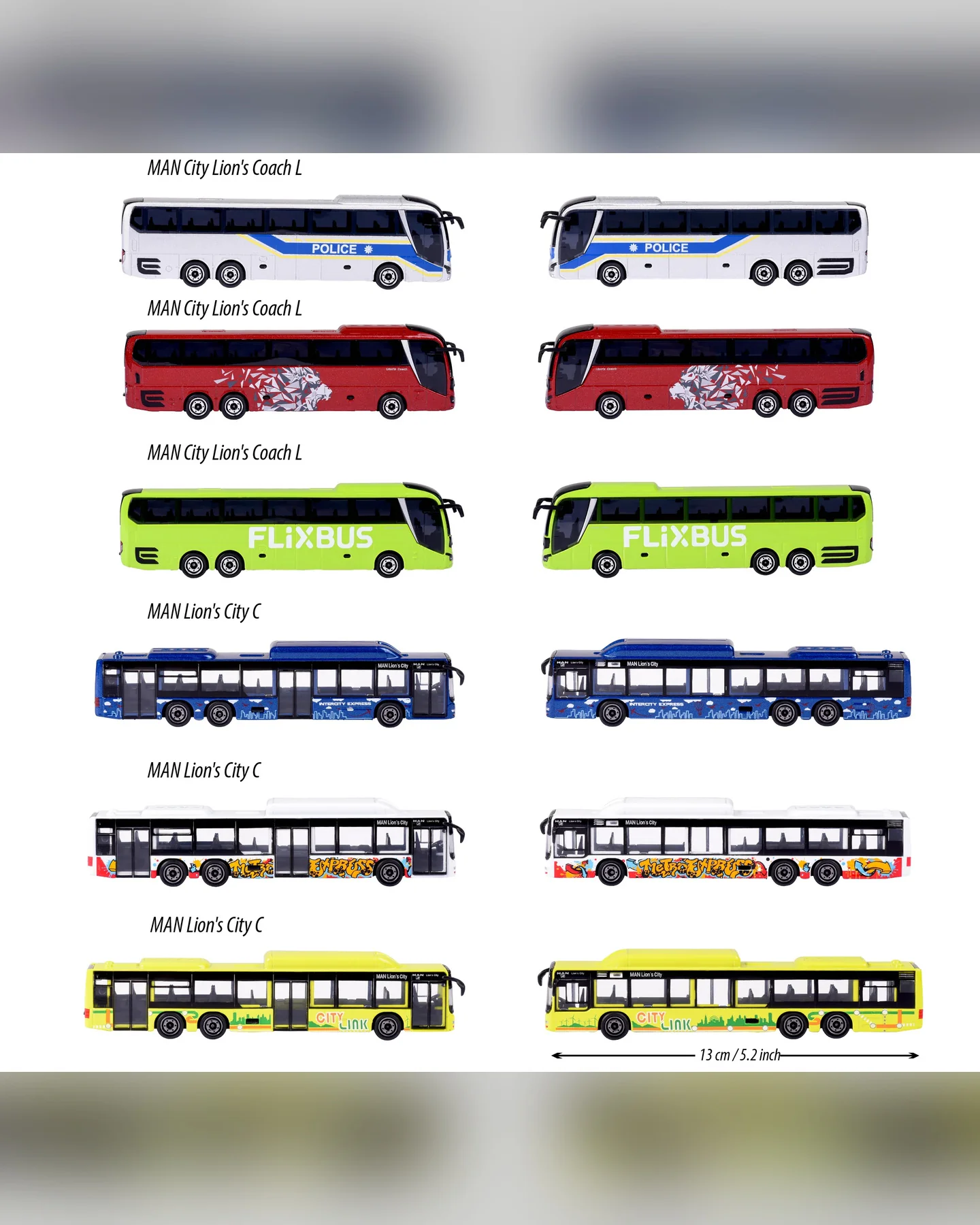 Majorette City MAN Buses Toy Vehicle-5