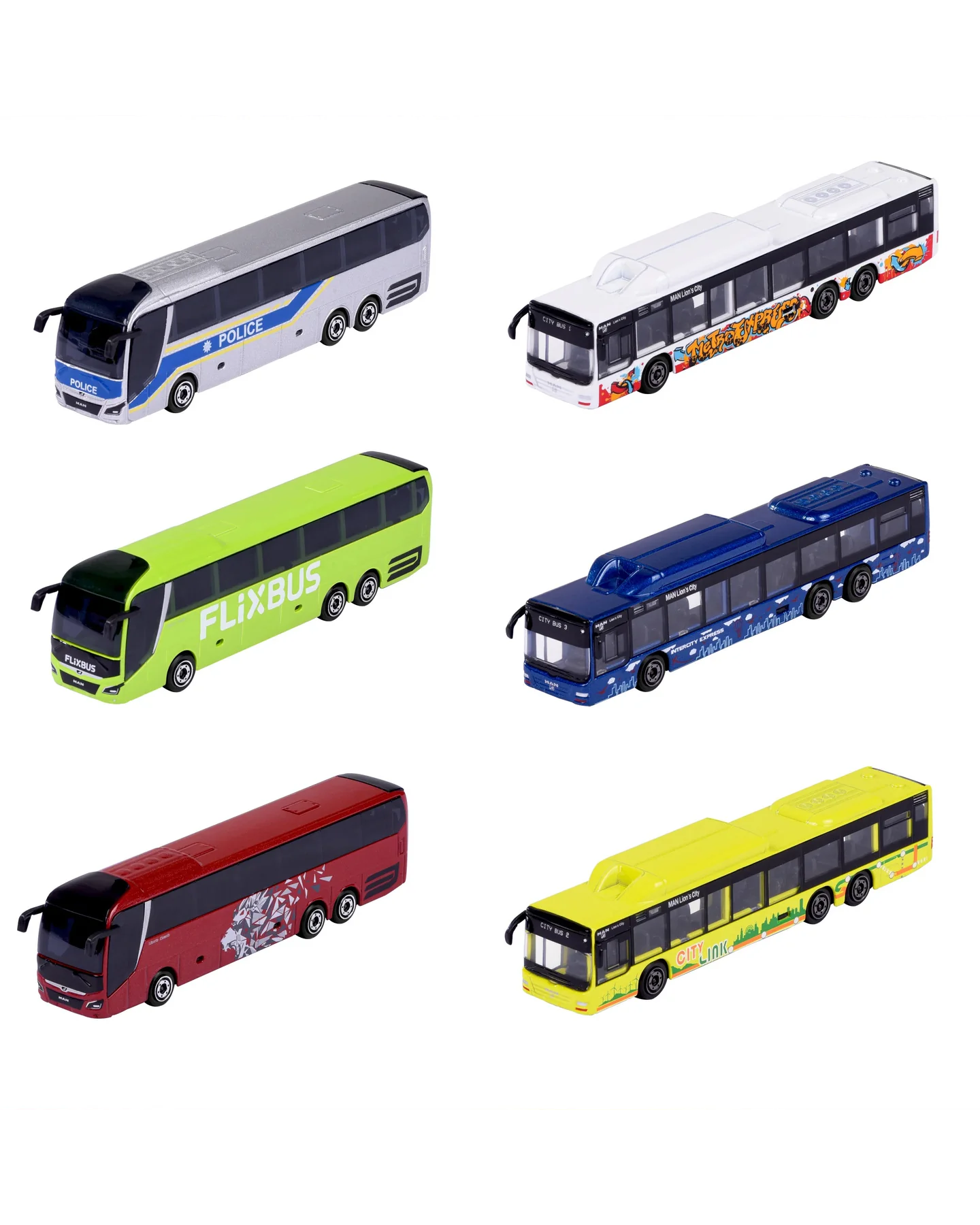 Majorette City MAN Buses Toy Vehicle-8