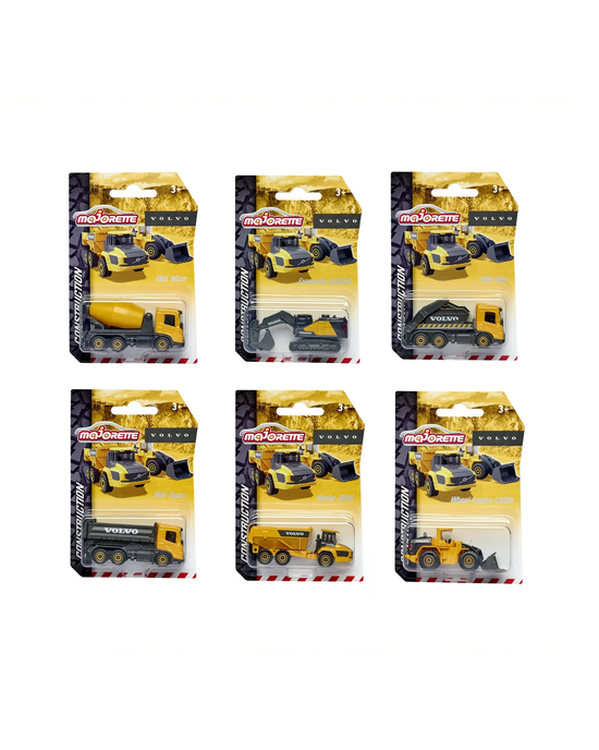 Majorette Volvo Construction Premium Toy Vehicle Assortment