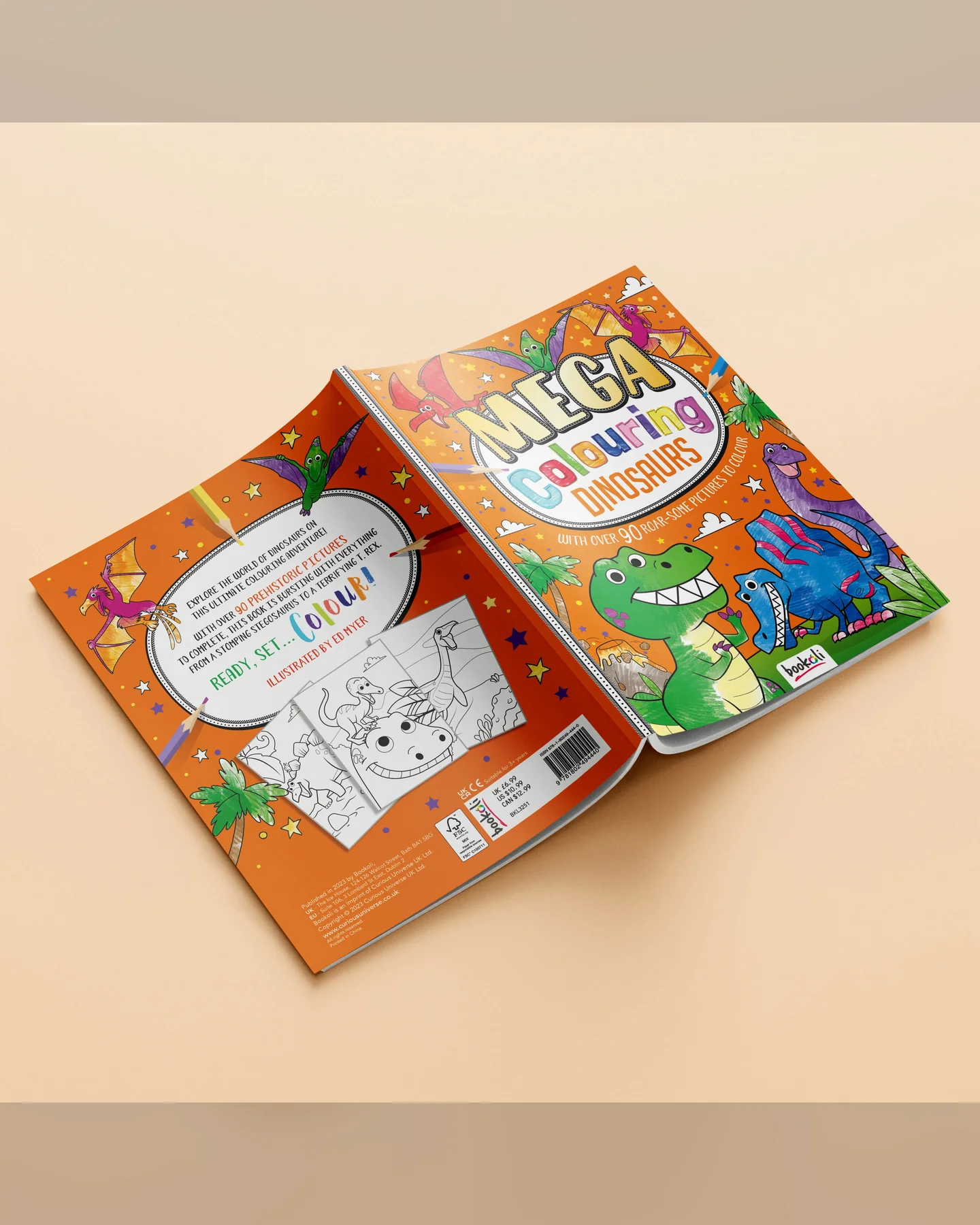 Hinkler Mega Colouring Dinosaurs Colouring Book-3