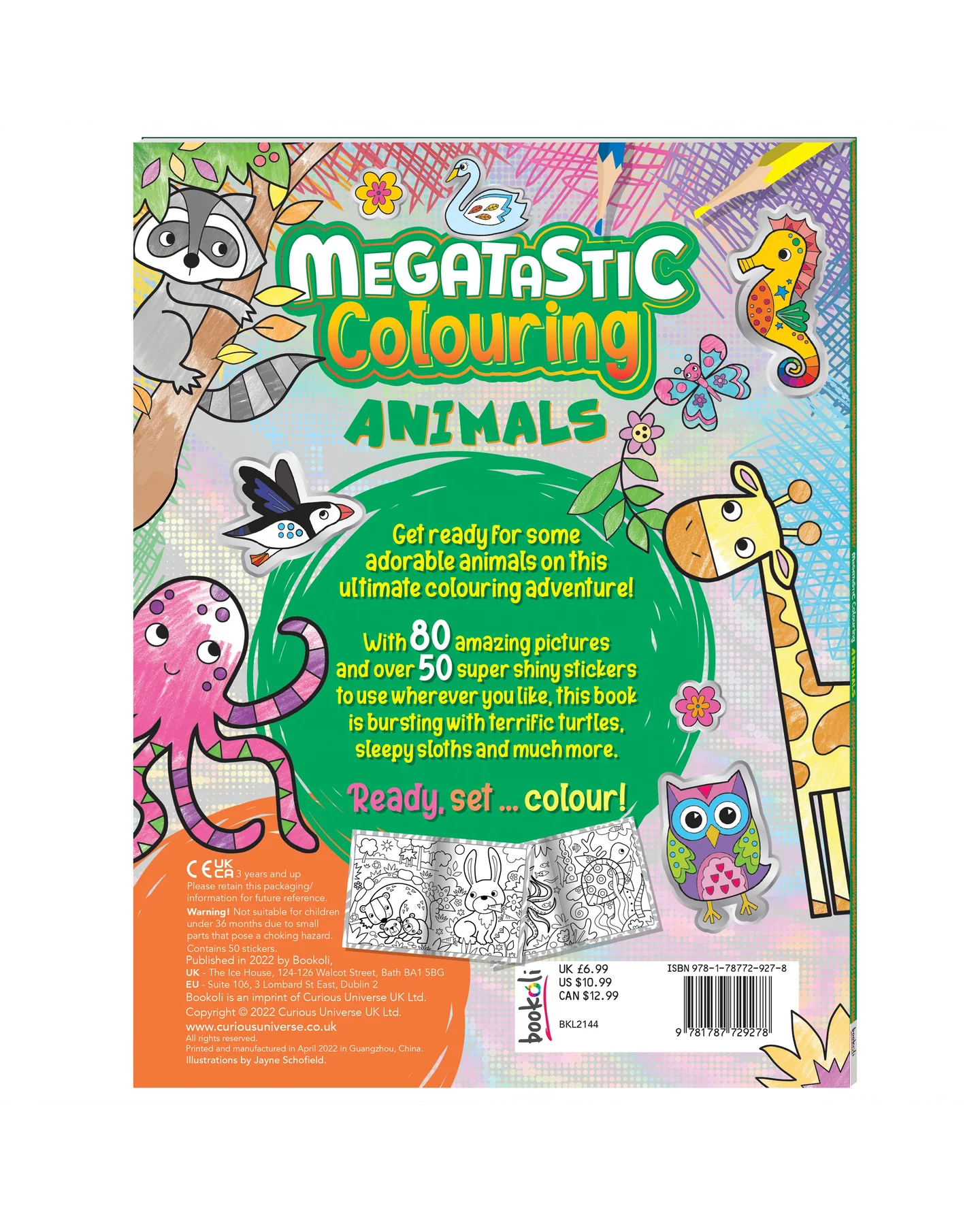 Hinkler Megatastic Animals Colouring Book-2