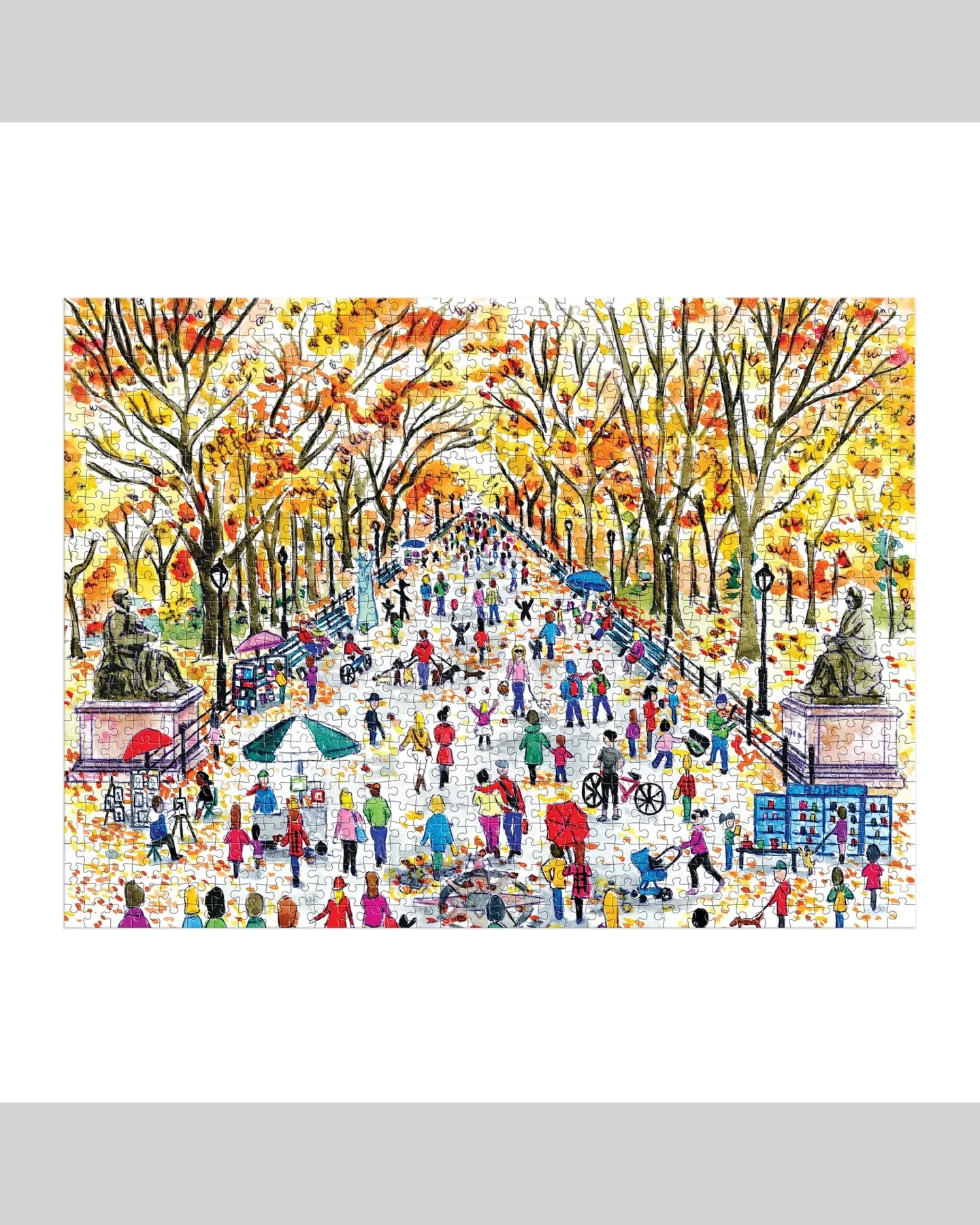 Galison Michael Storrings Fall in Central Park 1000-Piece Jigsaw Puzzle-3