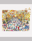 Galison Michael Storrings Fall in Central Park 1000-Piece Jigsaw Puzzle-4