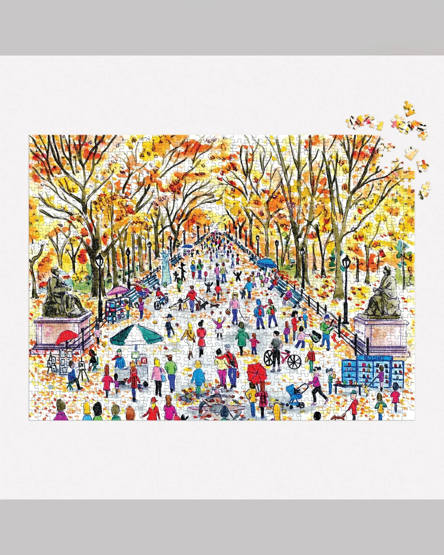 Galison Michael Storrings Fall in Central Park 1000-Piece Jigsaw Puzzle-4