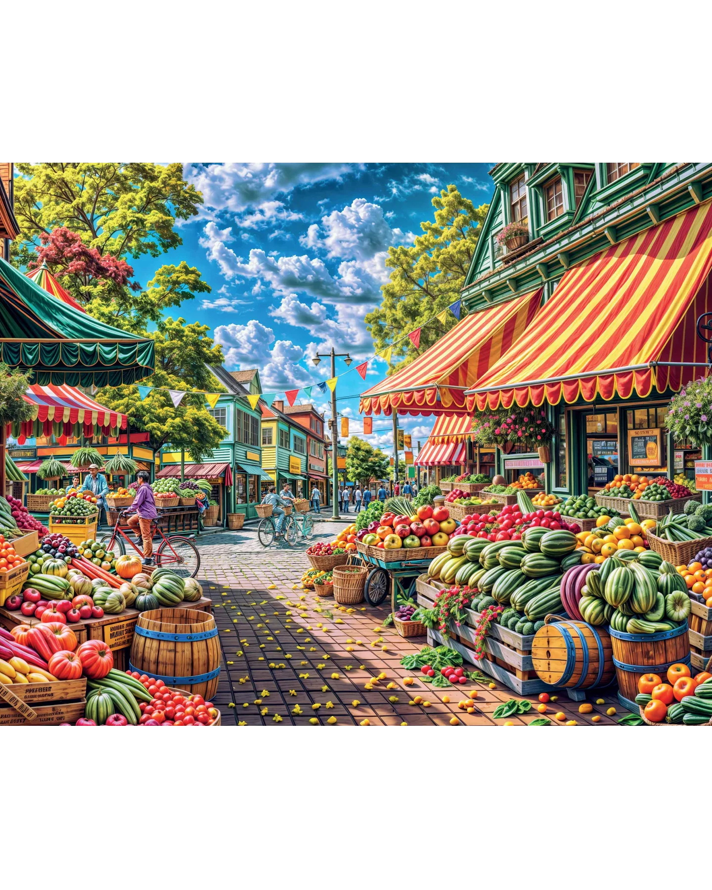 Mindbogglers Farmers Market 1000-Piece Jigsaw Puzzle-2