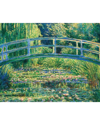 Mindbogglers Gold Bridge Over a Pond of Water Lilies 1000-Piece Jigsaw Puzzle-2
