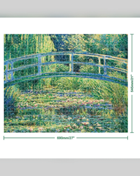 Mindbogglers Gold Bridge Over a Pond of Water Lilies 1000-Piece Jigsaw Puzzle-3