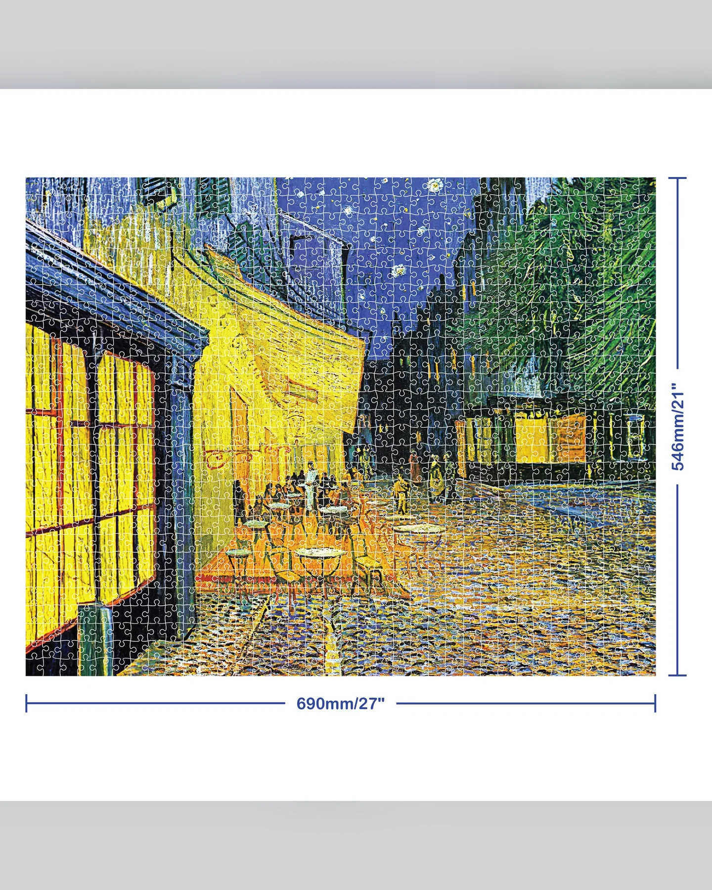 Mindbogglers Gold Cafe Terrace by Van Gogh 1000-Piece Jigsaw Puzzle-3