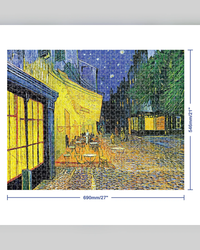 Mindbogglers Gold Cafe Terrace by Van Gogh 1000-Piece Jigsaw Puzzle-3