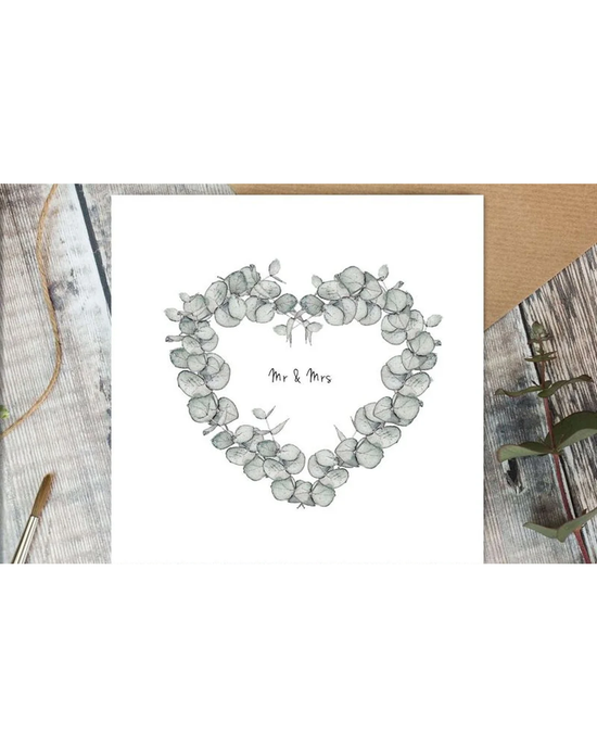 Mr & Mrs - Wedding Card (Toasted Crumpet) Greeting Cards