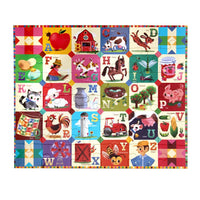 eeBoo 36pc Giant Puzzle My Farm Alphabet