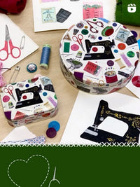 Elite Tins - Needle and Thread Design - Small Rectangle Tin