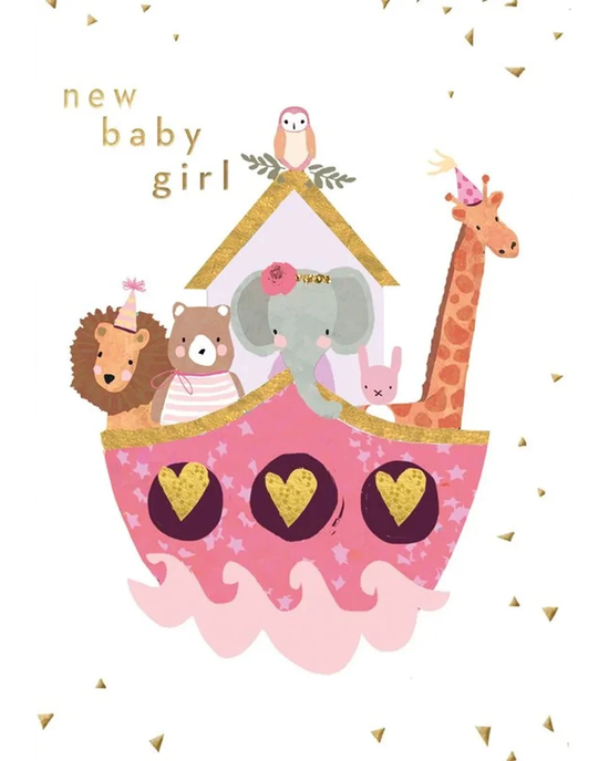 New Baby Girl - Baby Card